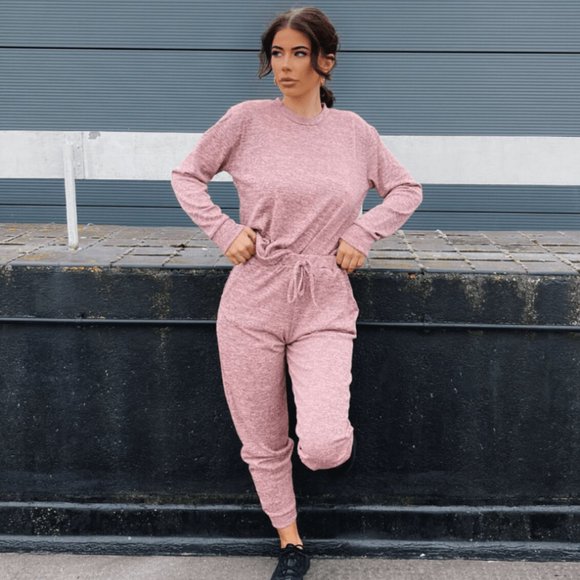 Pink Long Sleeve Top and Joggers Jogger Pants Two Piece Set - Picture 7 of 10